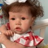 12'' Little Cute Erica With Brown Hair and Eyes Reborn Baby Doll Girl, Lifelike Realistic Baby Doll Toy