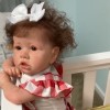 12'' Little Cute Erica With Brown Hair and Eyes Reborn Baby Doll Girl, Lifelike Realistic Baby Doll Toy
