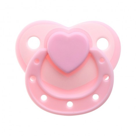 Pure color Love shape magnetic pacifier