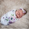 Adorable baby Swaddle Blanket And Headband Set