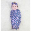 Adorable baby Swaddle Blanket And Headband Set