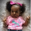 12'' So Real African American Reborn Saskia Baby Doll Girl Jean Toy