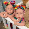 22'' Twin Sisters Little Veda and Sariah Reborn Baby Doll Girl,Quality Realistic Handmade Babies Dolls Toy