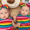 22'' Twin Sisters Little Veda and Sariah Reborn Baby Doll Girl,Quality Realistic Handmade Babies Dolls Toy