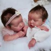 17" Sweet Sleeping Dreams Reborn Twins Sister Maren and Monica Truly Baby Doll Girl, Birthday Gift