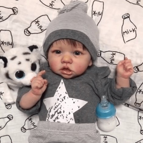 22'' Reborn Baby Doll Daniel，Realistic Soft Newborn Dolls，Best Birthday Set Toy