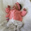 17'' Real Lifelike Halle Reborn Baby Doll Girl Toy with Coos and "Heartbeat"