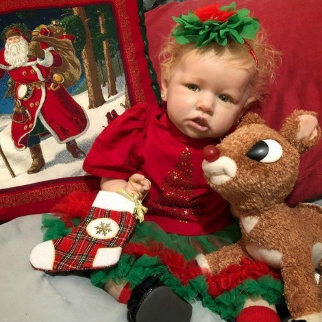 12" Realistic Reese Lifelike Reborn Baby Doll-Best Christmas Gift