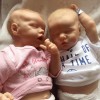 12'' Realistic Look Real Reborn Twins Baby Girl Dolls Nieve and Oria, Birthday Gift