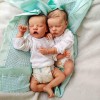 12'' Realistic Look Real Reborn Twins Baby Girl Dolls Alessia and Alexiane, Birthday Gift