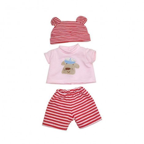 3 Pcs Striped Clothes Suit for 12'' Mini Reborn Baby