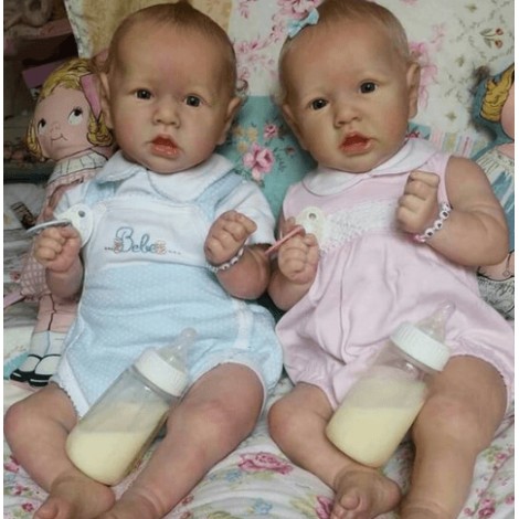 12'' twin Salome and Sandy Reborn Baby Doll Girl, Gift